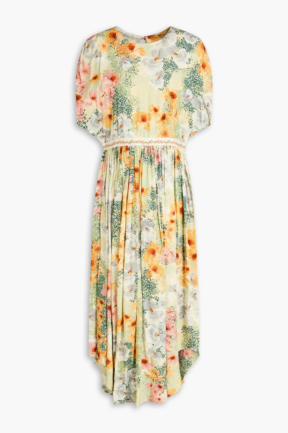Aire Florecer floral-print twill maxi dress - 1