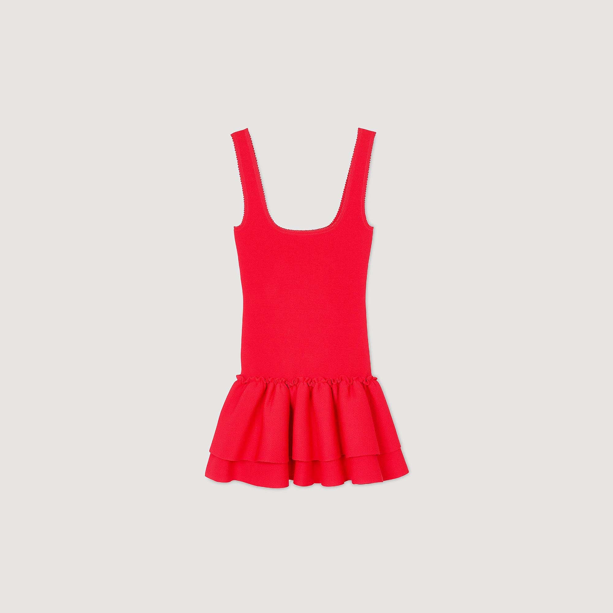 MINI KNIT DRESS WITH RUFFLES - 6