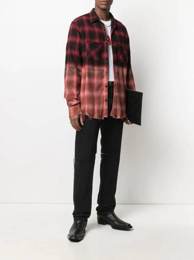 AMIRI two-tone checked shirt outlook