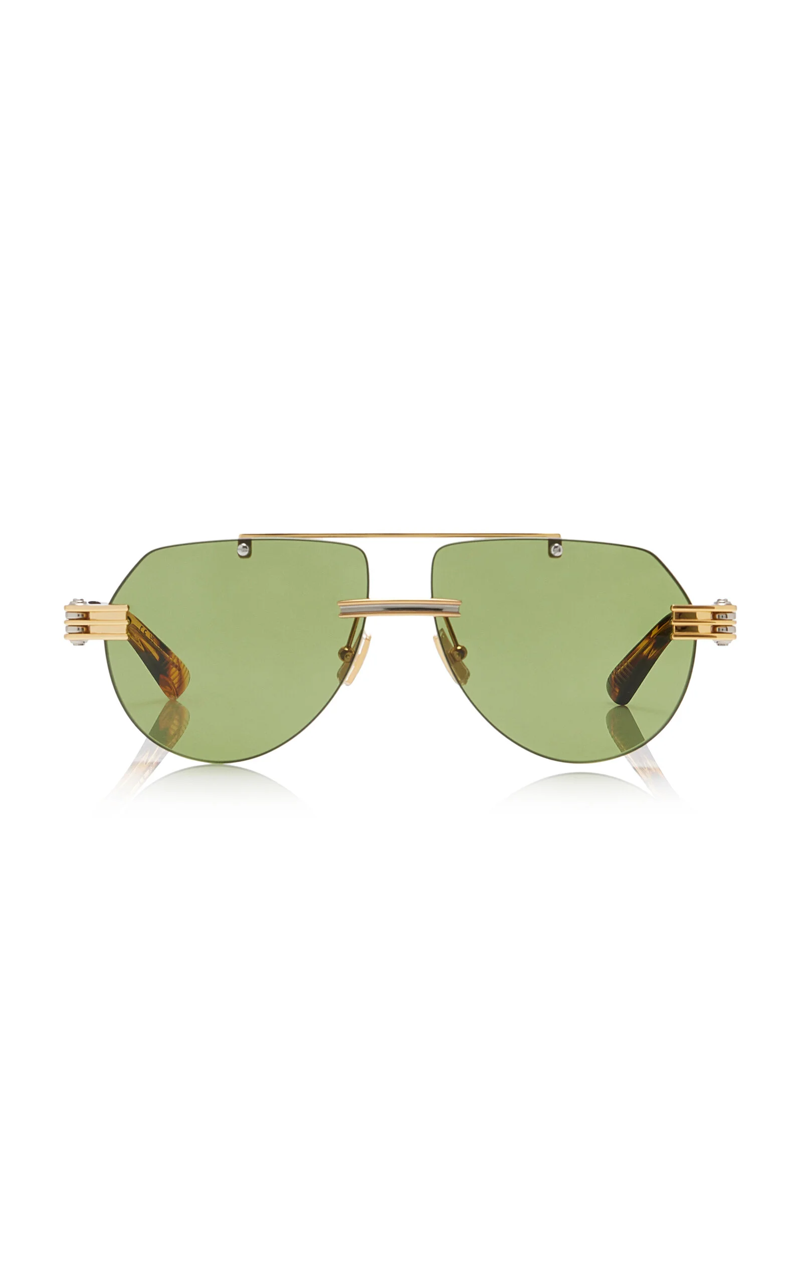 Aviator-Frame Metal Sunglasses green - 1