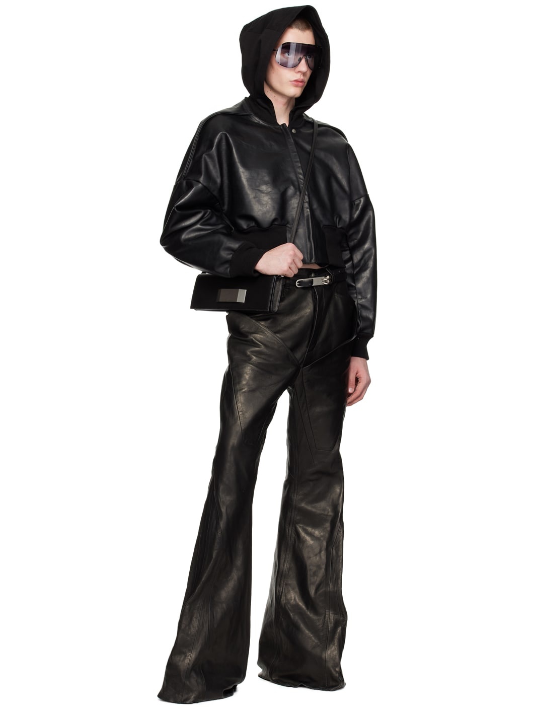 Black Flight Leather Jacket - 4