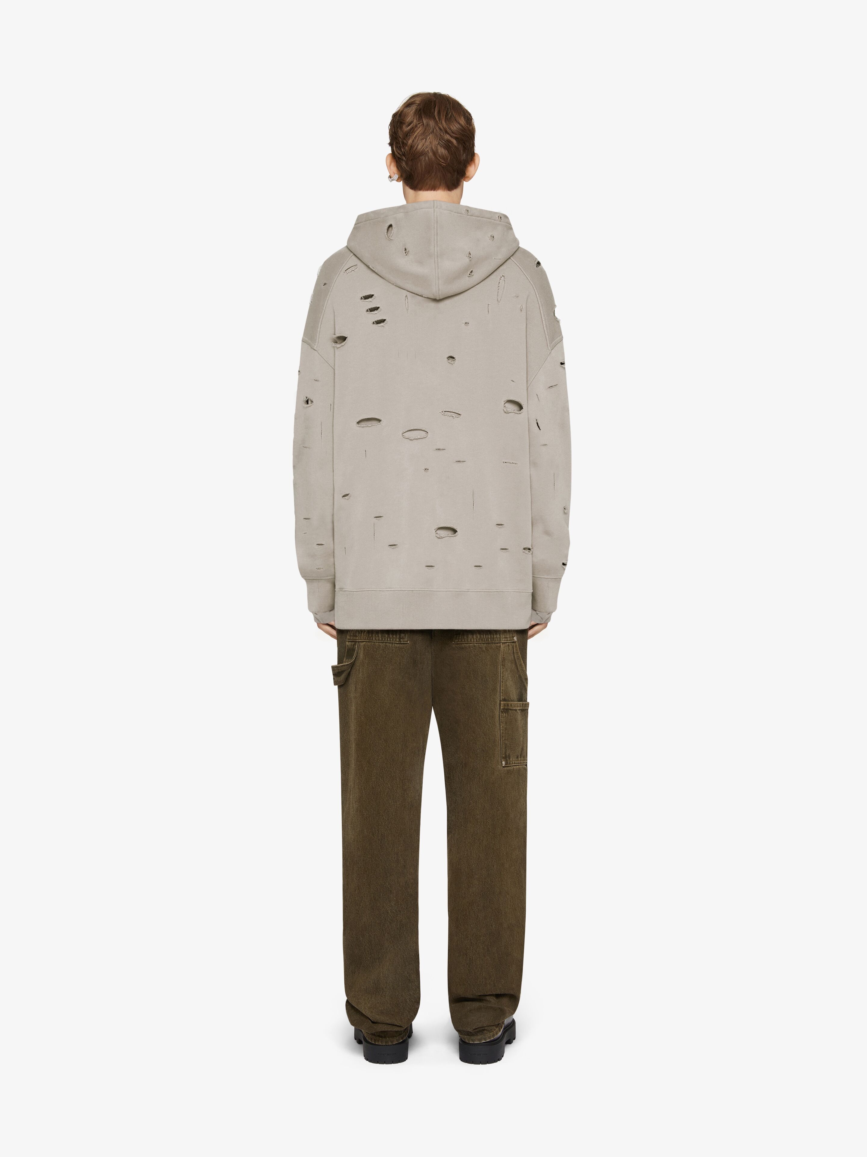 パーカー・フーディ *GIVENCHY* Option Additional Amount Destroyed Melton Hood Fa Givenchy GIVENCHY OVERSIZED HOODIE IN DESTROYED FLEECE