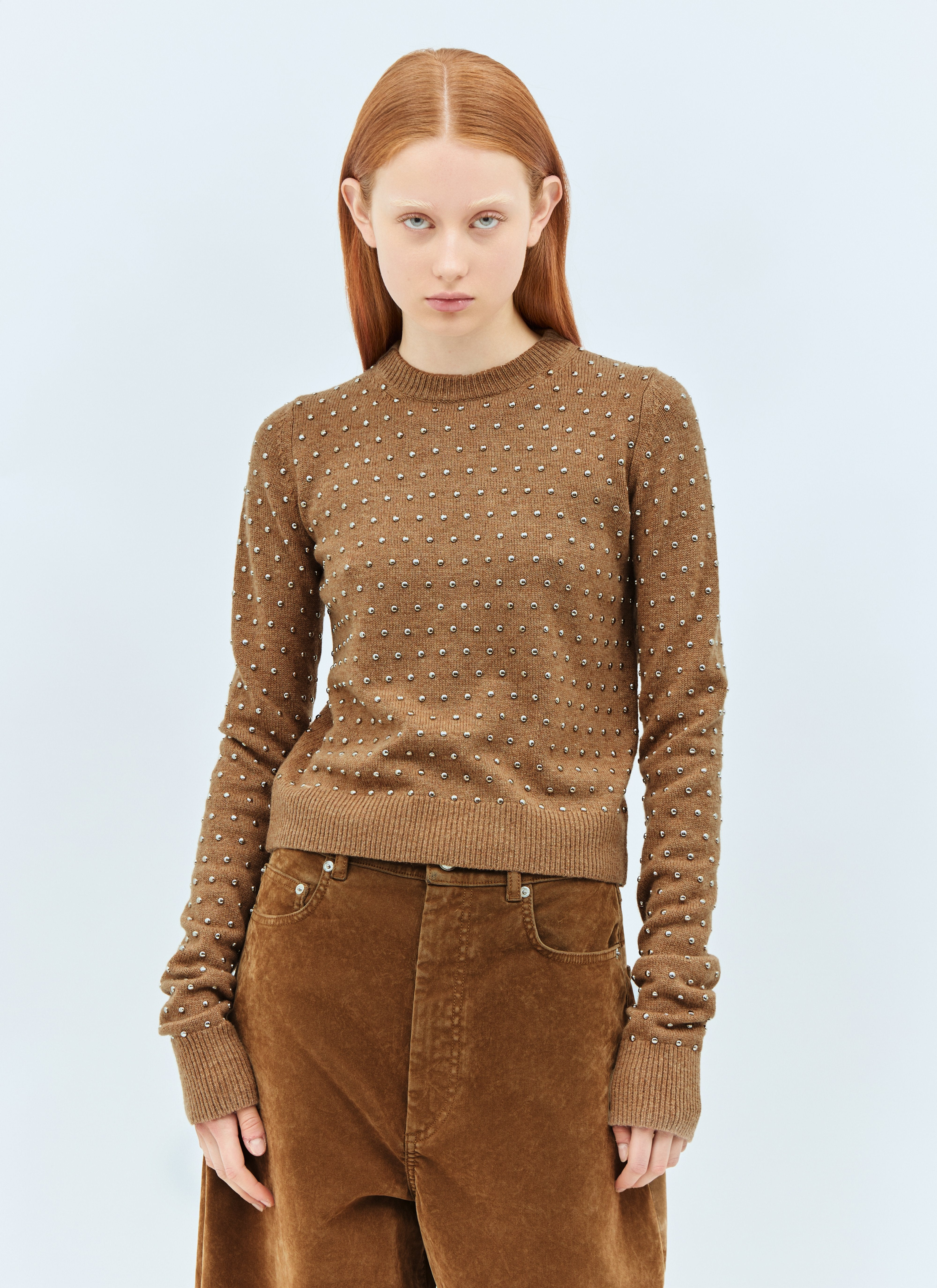Sportmax Women Studded Wool-Blend Sweater - 1
