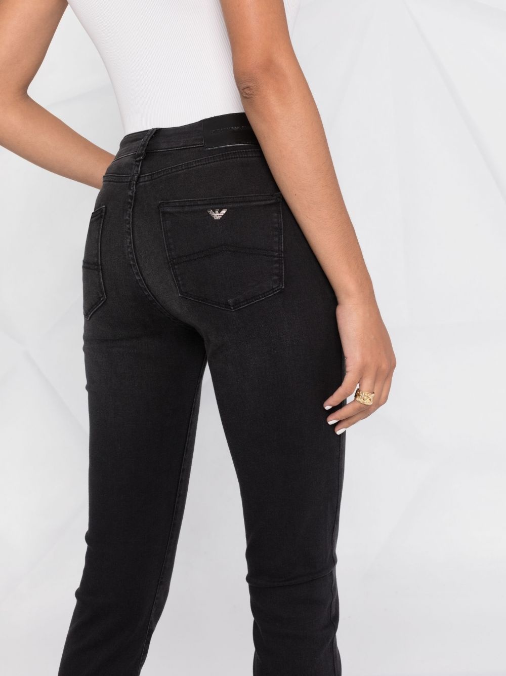 logo-patch skinny trousers - 3