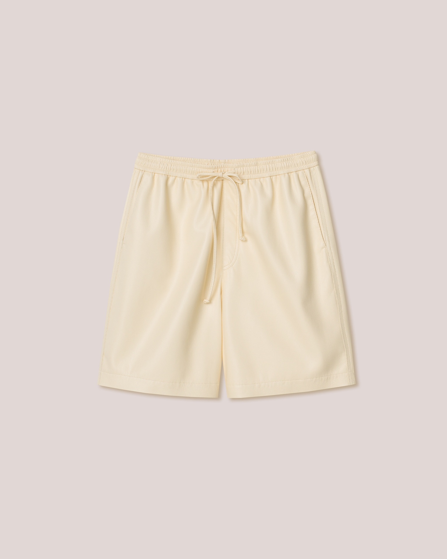 DOXXI - Vegan leather shorts - Vanilla - 1