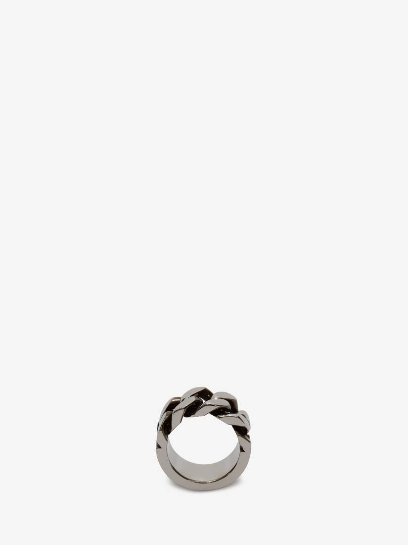 Men's Chain Ring in Antique Silver - 1