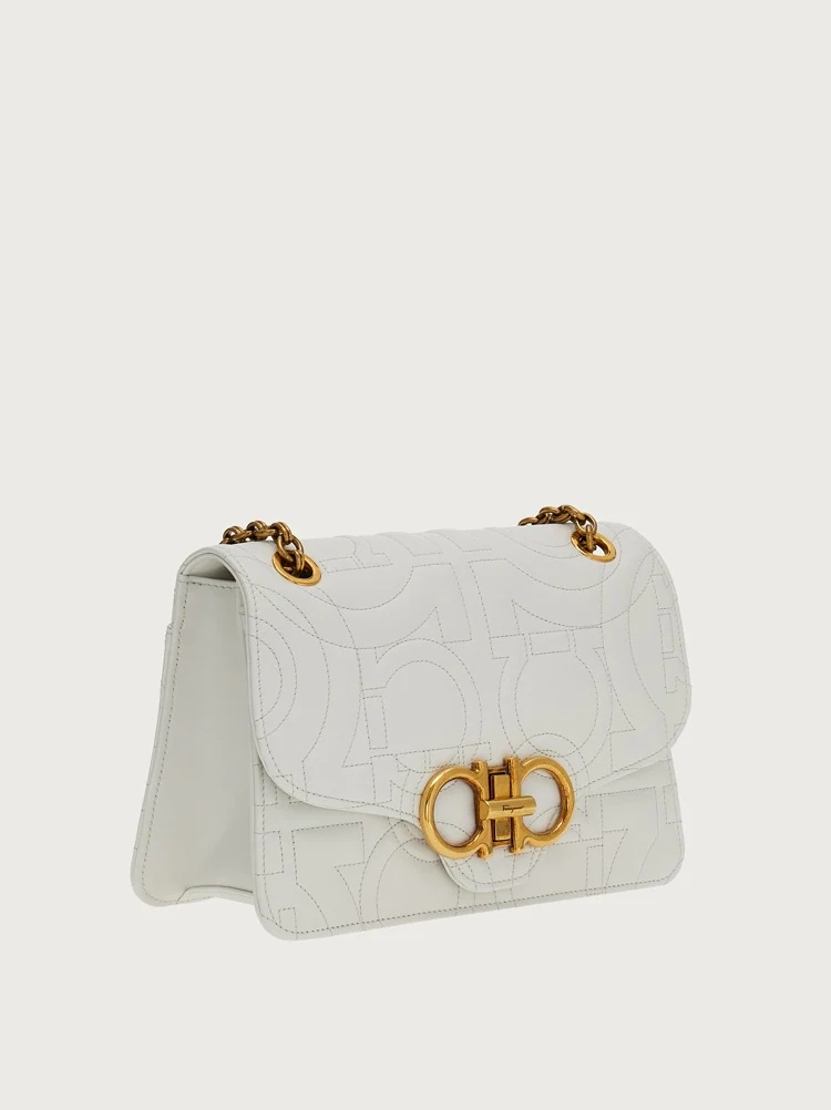QUILTED GANCINI FLAP BAG (L) - 2