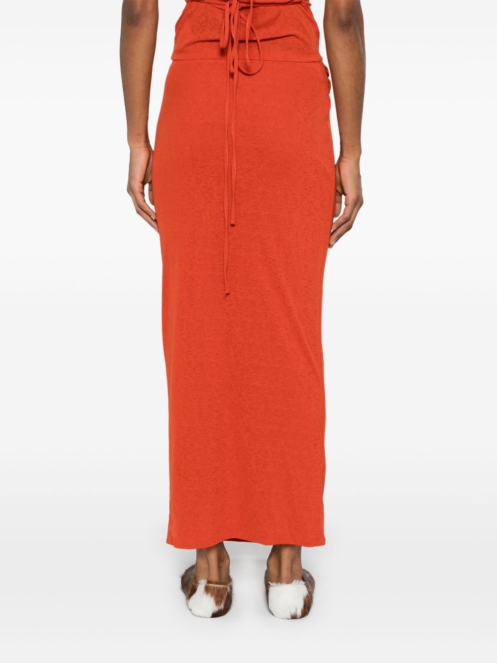 draped midi skirt - 4