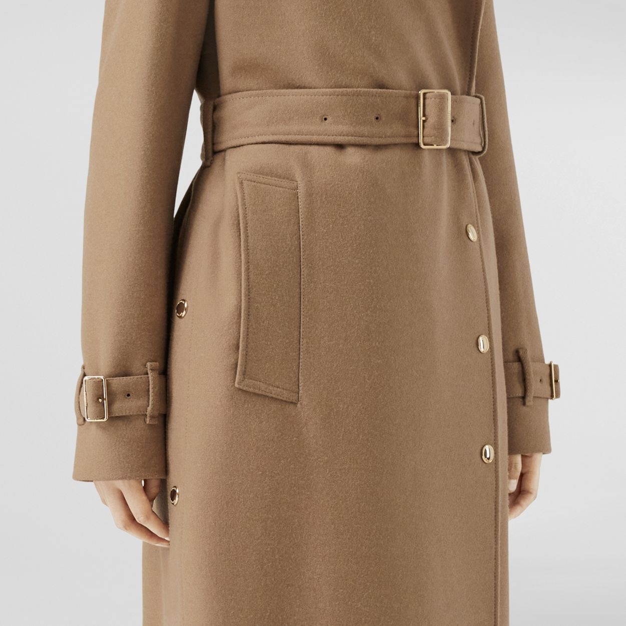 Wool Cashmere Tailored Coat - 5
