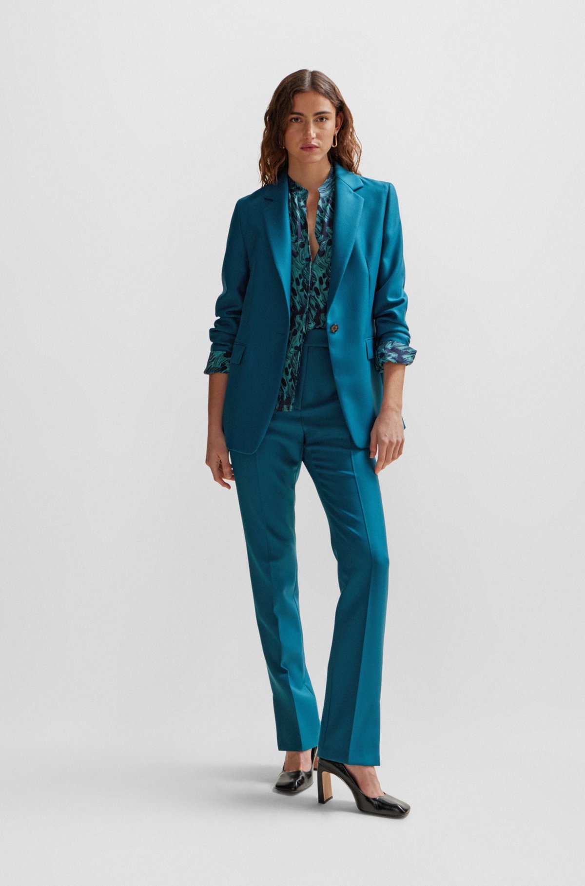 SLIM-FIT TROUSERS IN VIRGIN-WOOL TWILL - 3