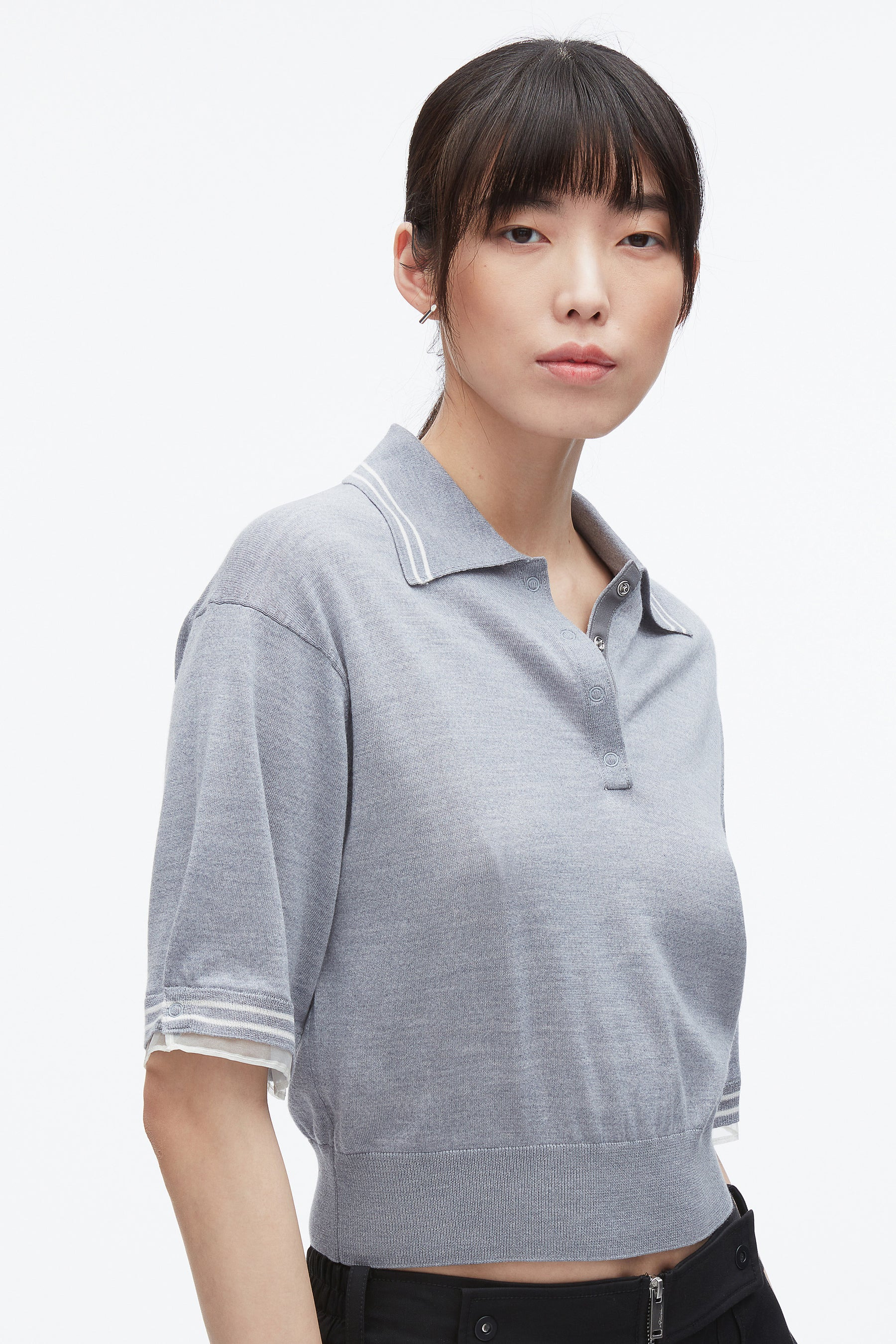 Cropped Polo with Organza - 6