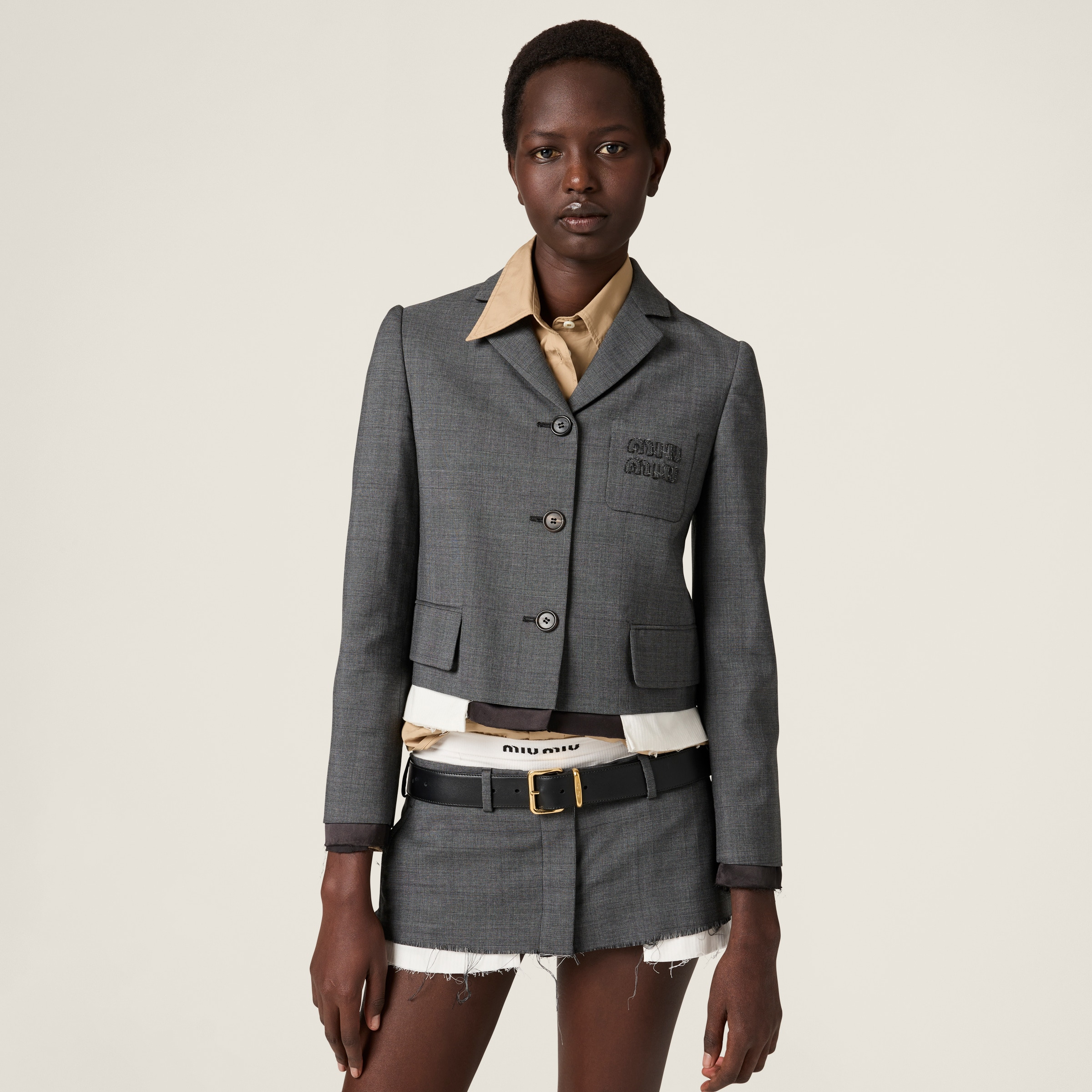 Single-breasted Prince of Wales check jacket - 4