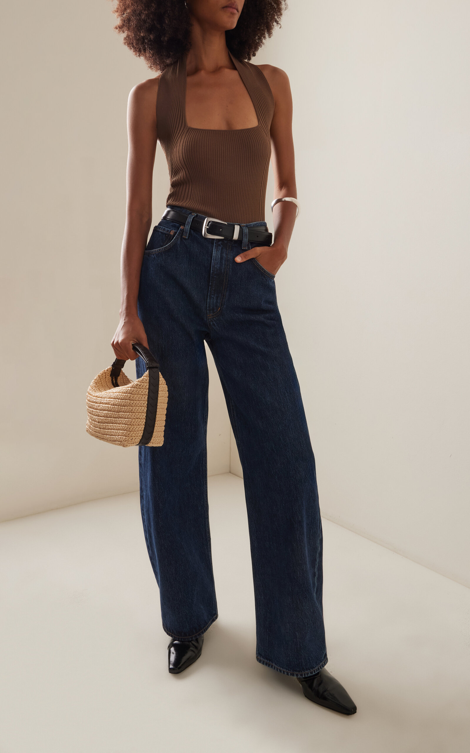 Low Curve Rigid Mid-Rise Tapered Jeans blue - 2