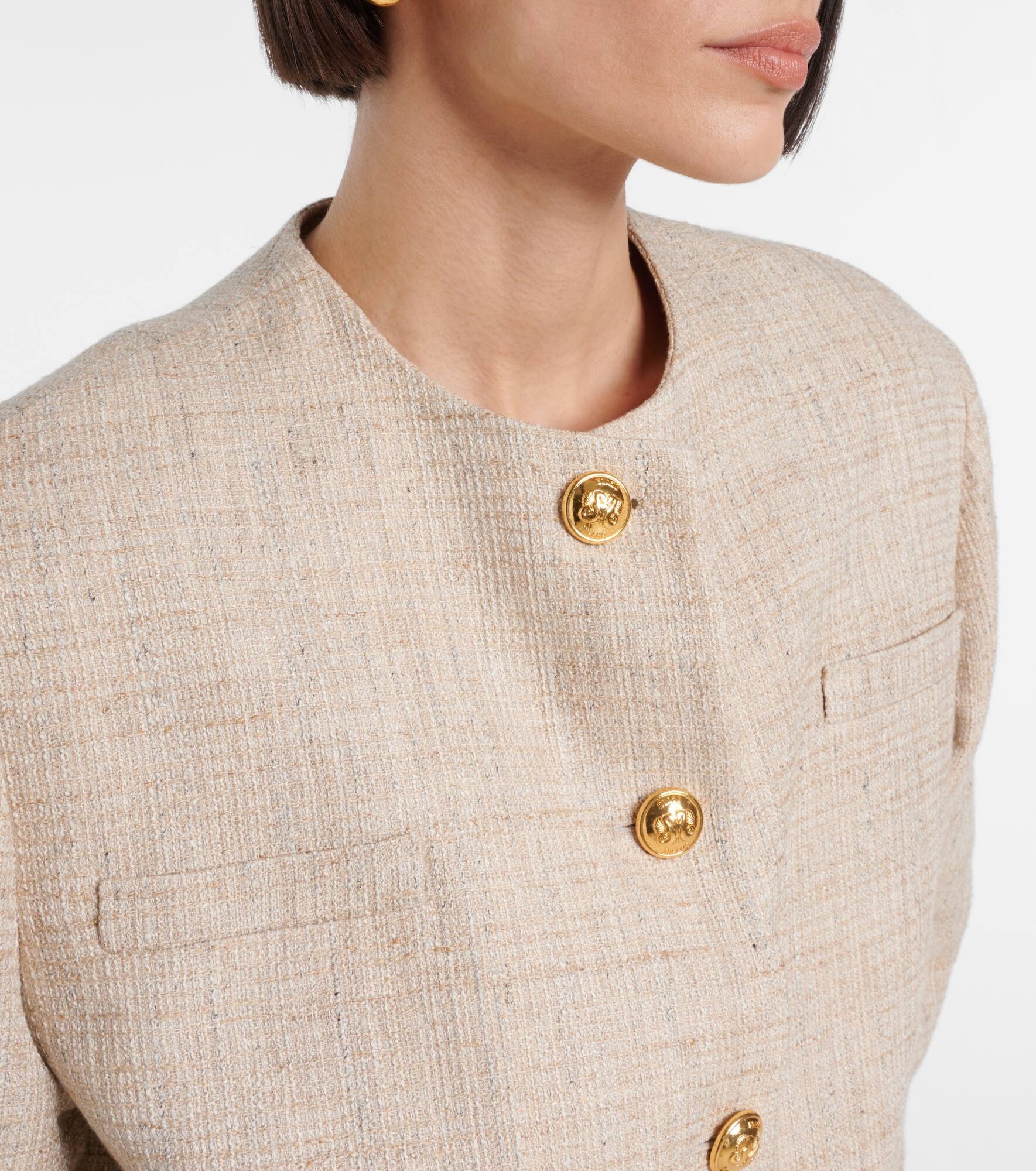 Gliss linen, cotton, and silk-blend jacket - 4