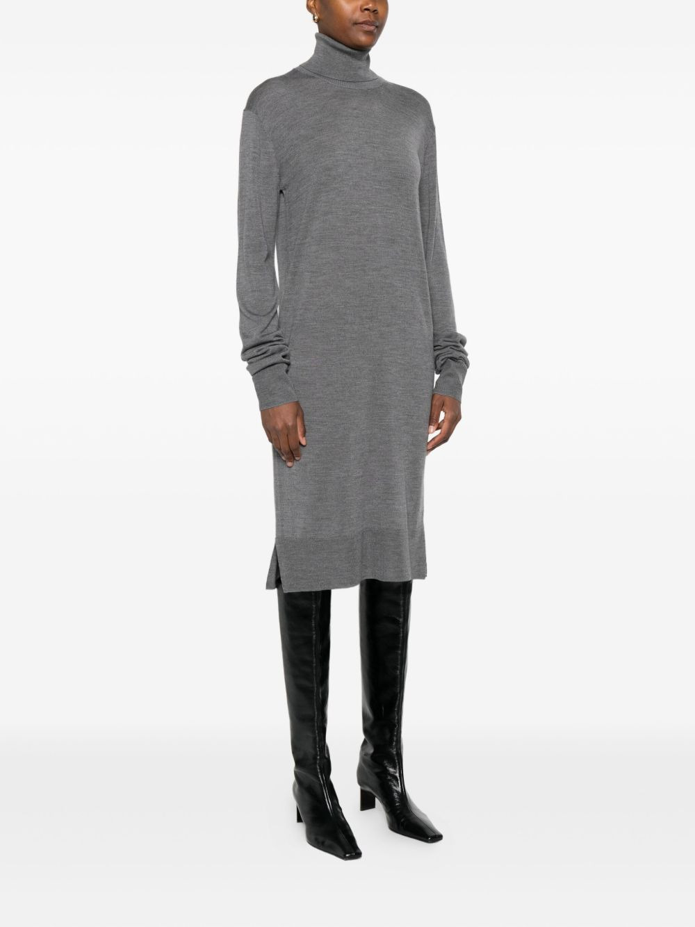 turtleneck midi dress - 3