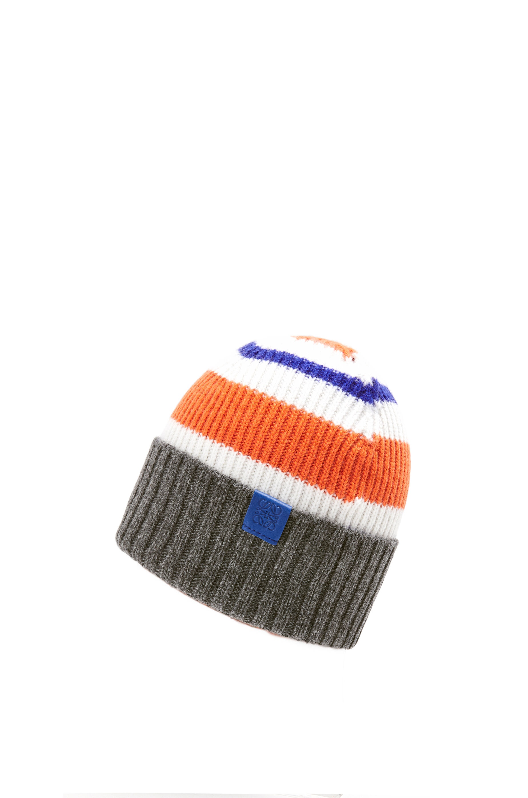 Stripe beanie hat in wool - 4