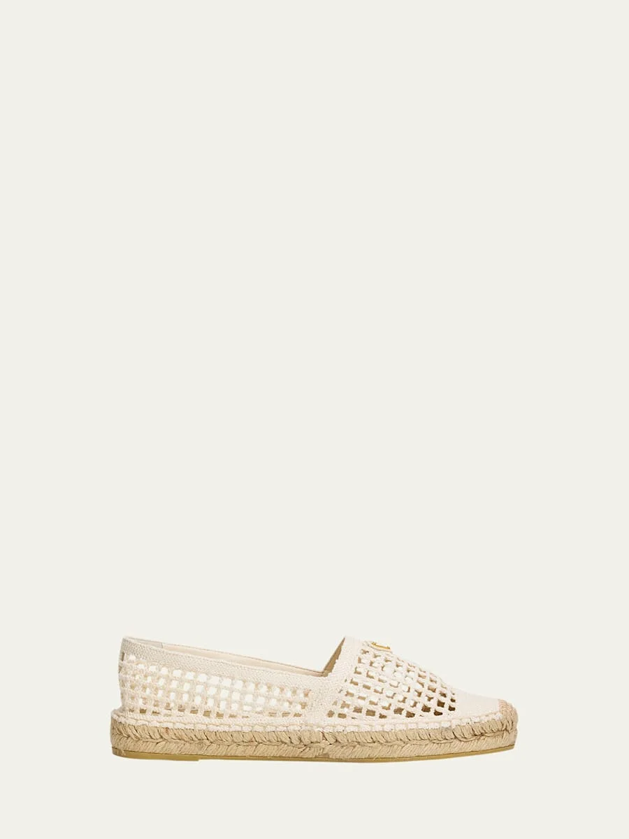 Triangle Logo Crochet Espadrilles - 1