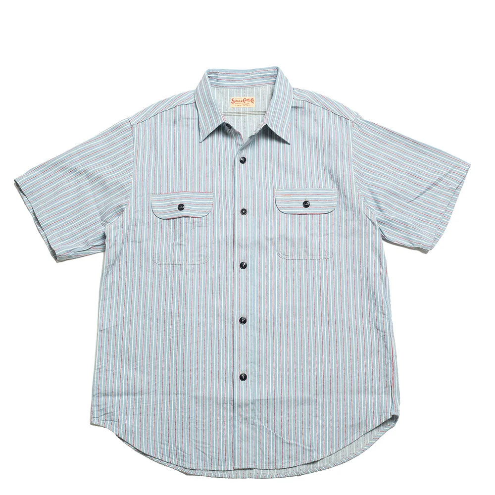 DOBBY STRIPE S/S WORK SHIRT - SC39306 - 1
