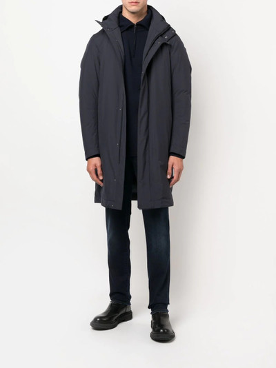 Herno hooded longline padded coat outlook