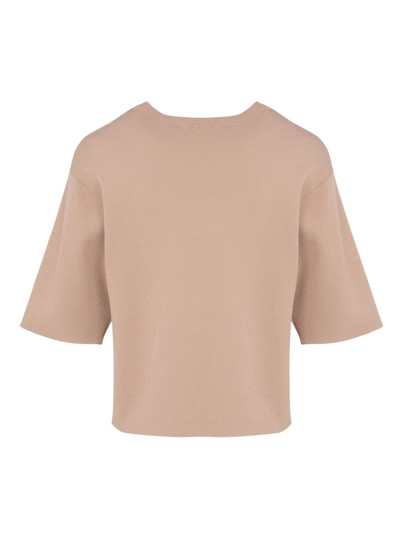 Yves Salomon knitted cropped T-shirt outlook