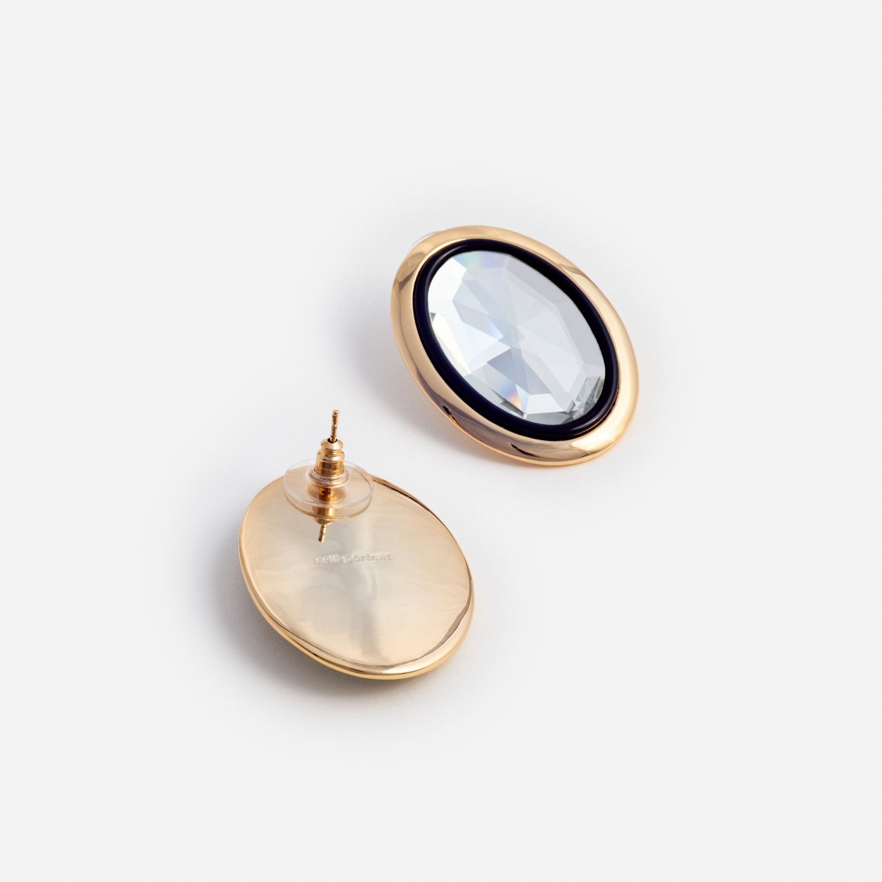Crystal Oval Earrings - 2