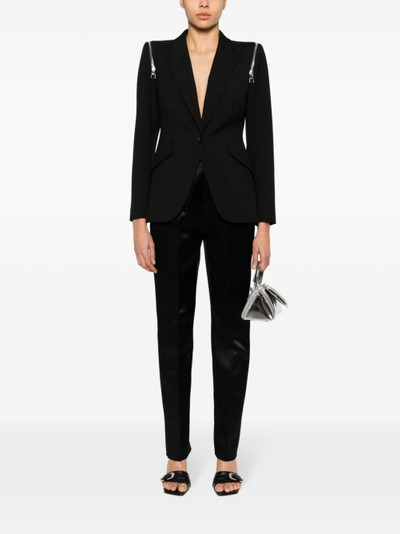 Sportmax satin-weave low-rise trousers outlook