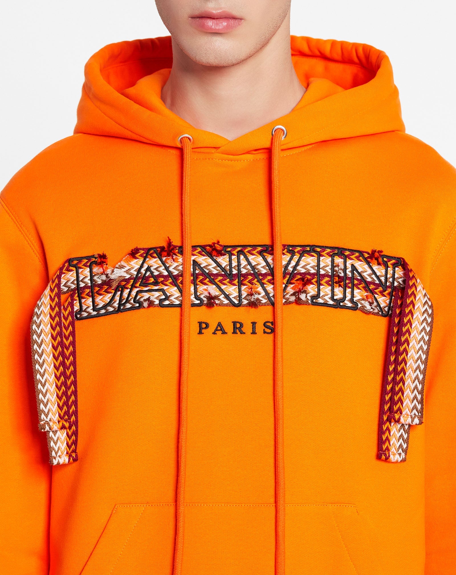 EMBROIDERED LANVIN CURB LACE HOODIE - 3