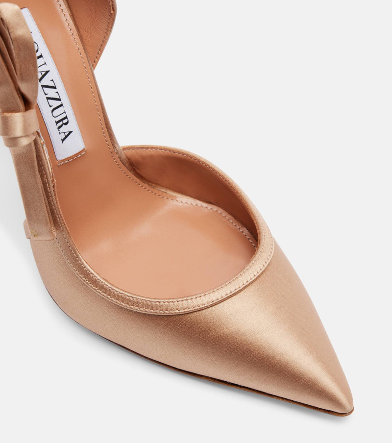 Soave 105 bow-detail satin pumps 5