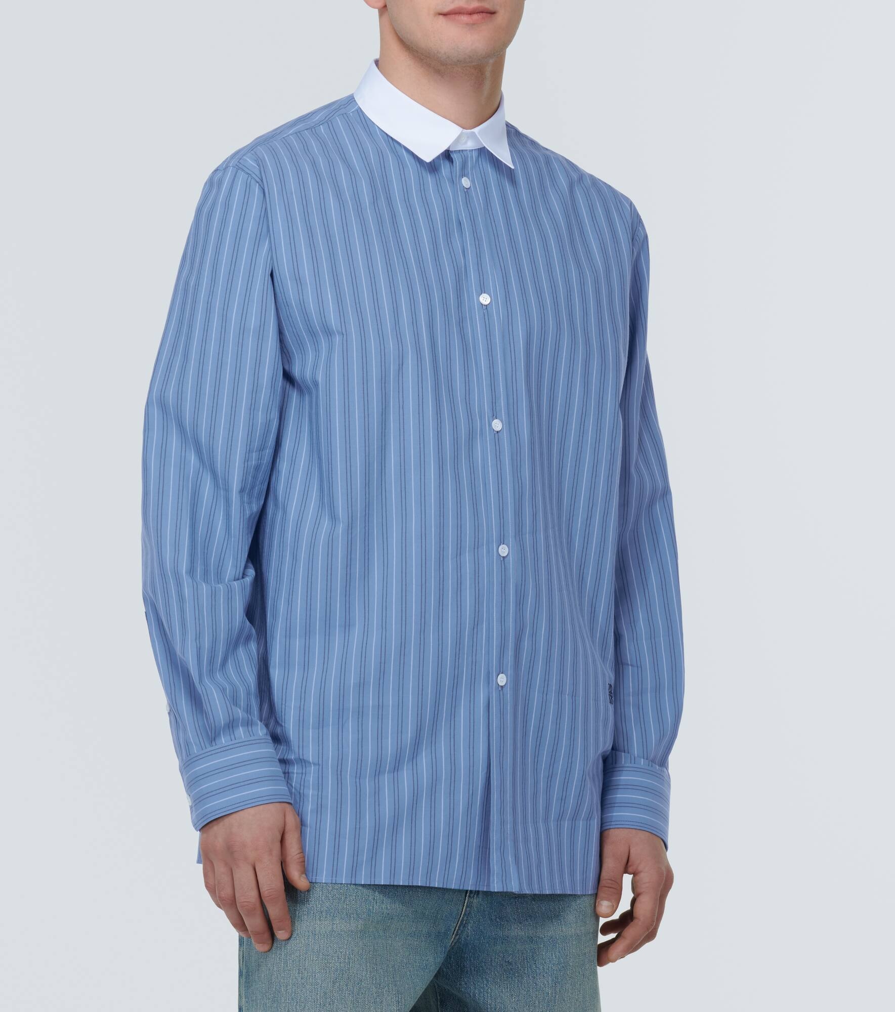 Striped cotton poplin shirt - 3