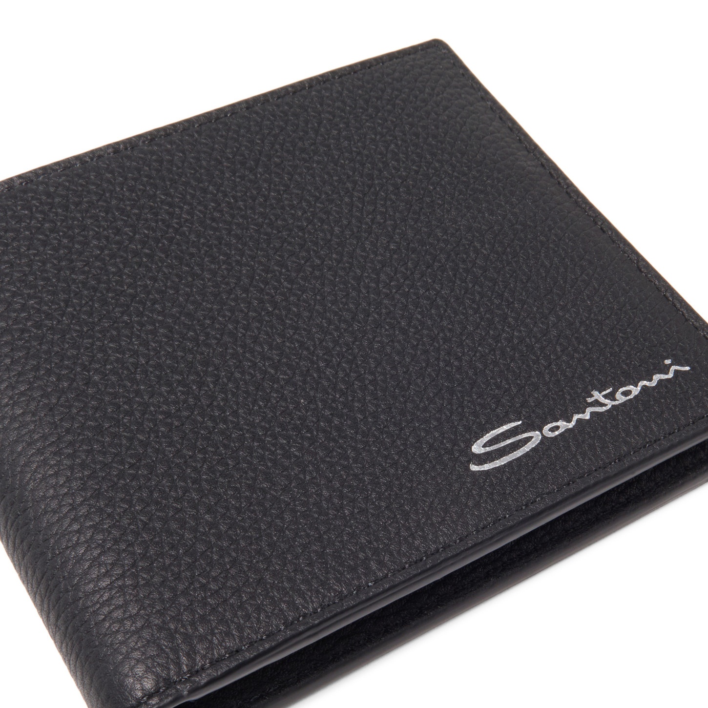 Black tumbled leather wallet - 2