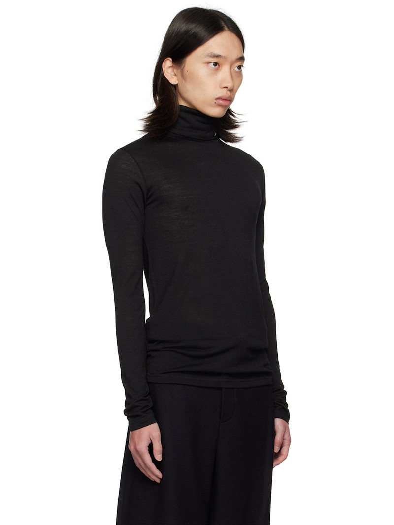 Black Printed Logo Turtleneck 2