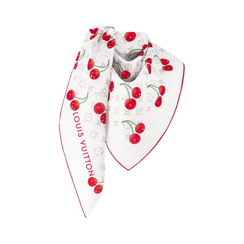 Louis Vuitton LV x TM Monogram Cerise Shawl outlook