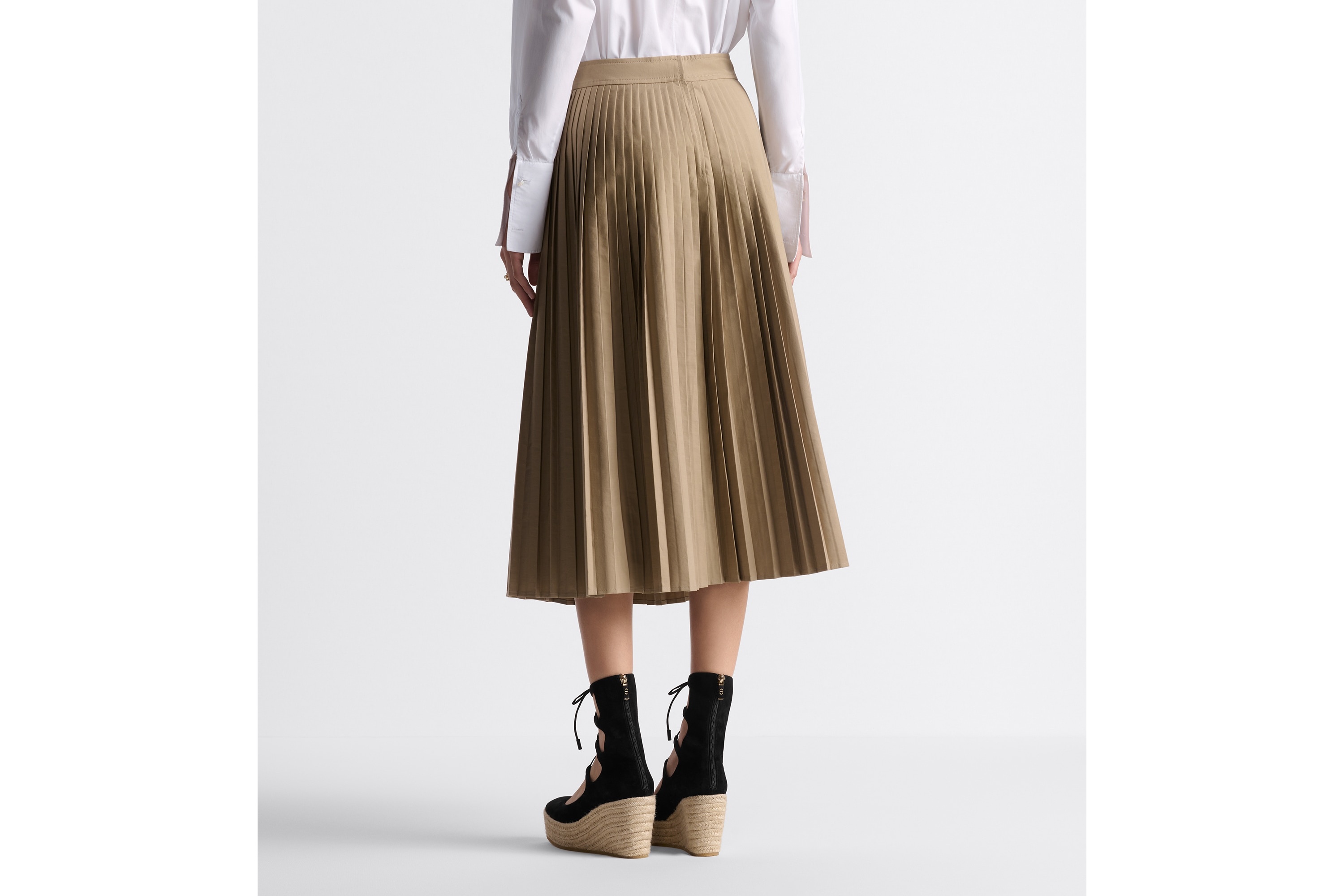 Pleated Mid-Length Skirt - 5