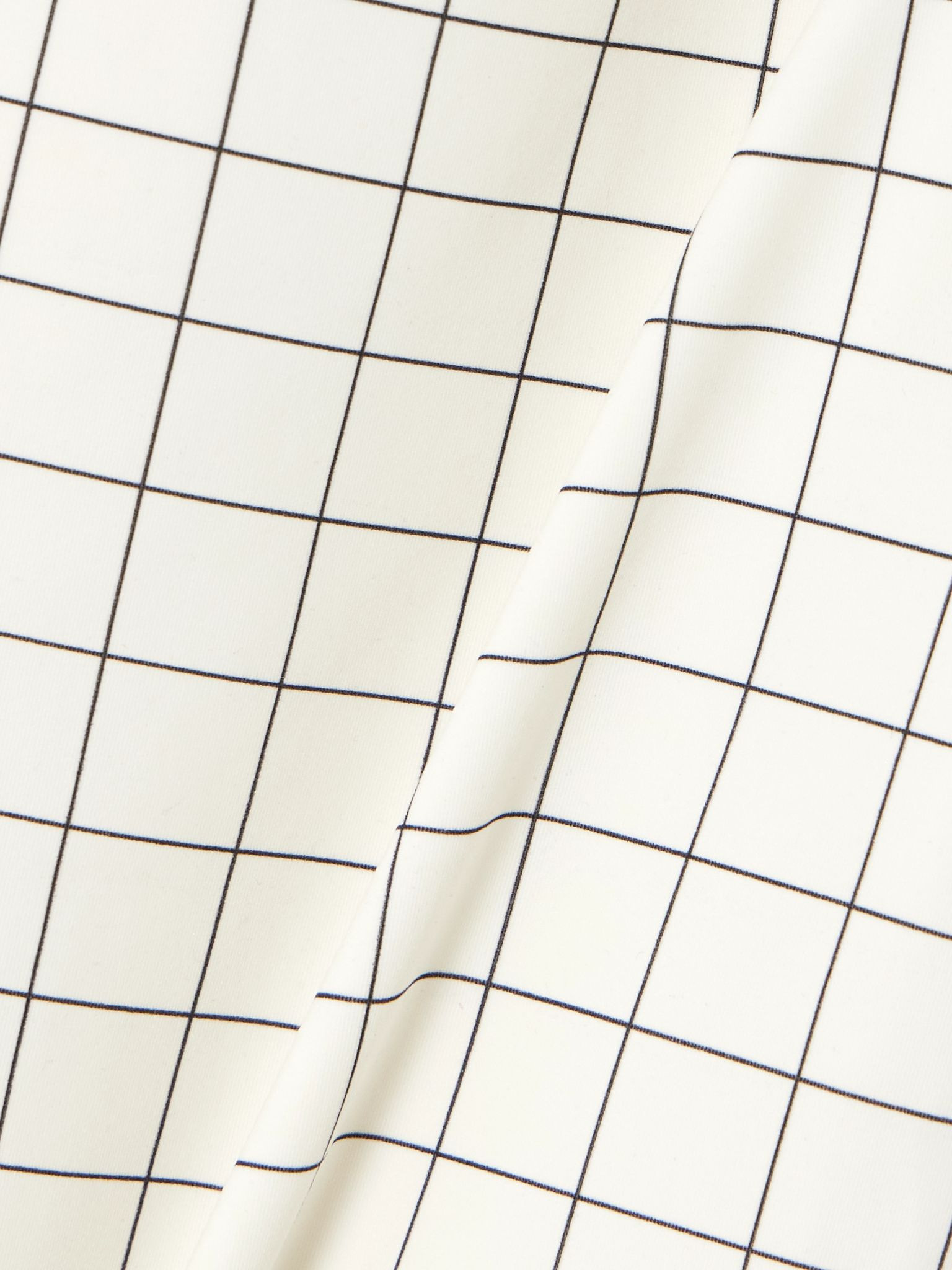 Windowpane checked swimsuit White - 4