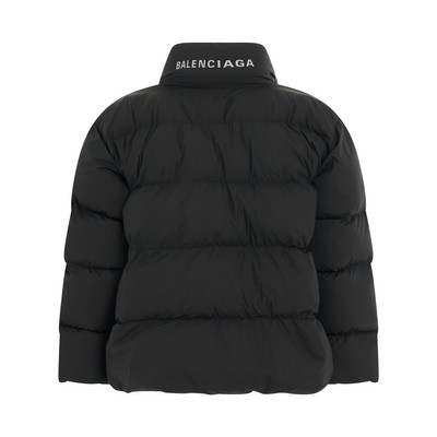 BALENCIAGA Logo Wrap Puffer Jacket in Black outlook
