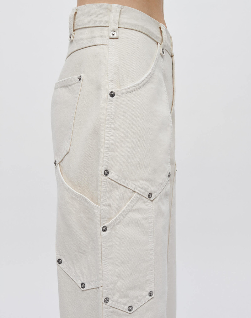 Mid Rise Workwear - Distressed Vintage White 7