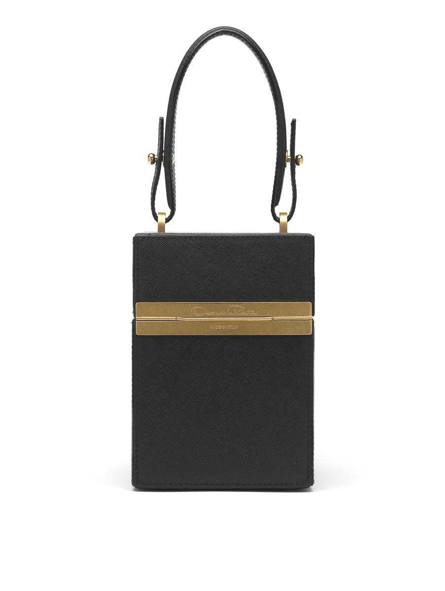 BLACK & GOLD SAFFIANO ALIBI BAG - 2