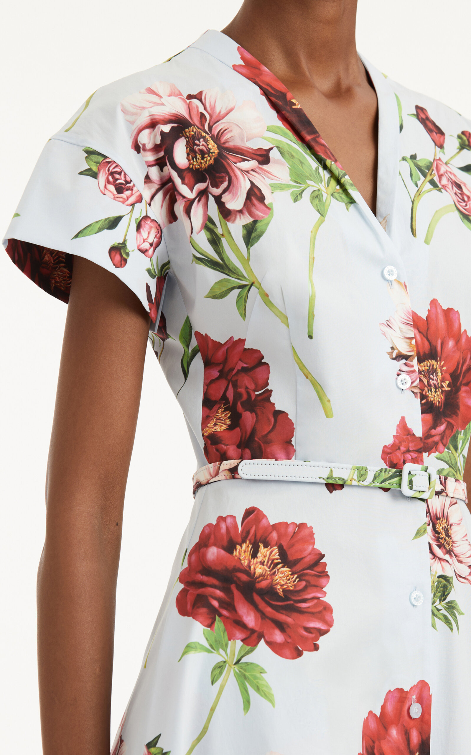 Printed Cotton Poplin Midi Dress multi - 5