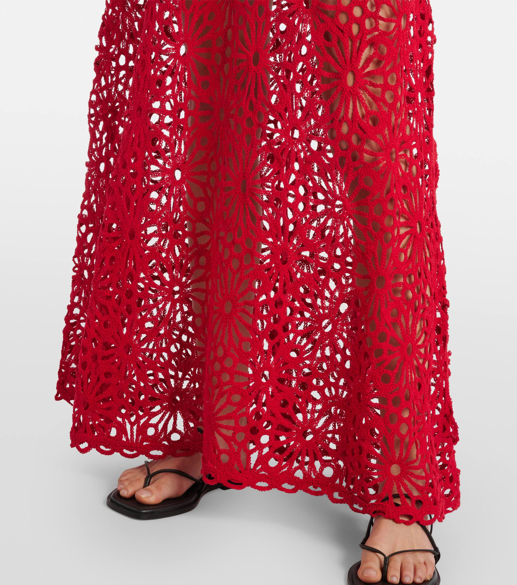 Open-knit cotton-blend maxi dress - 5