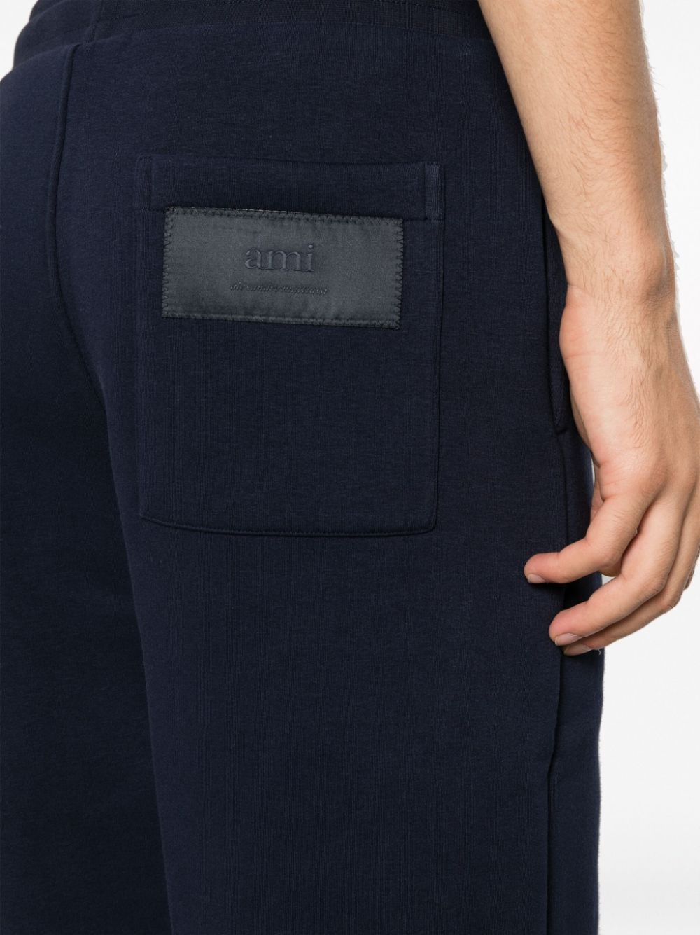 drawstring-waist tapered track pants - 5