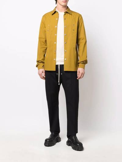 Rick Owens drawstring drop-crotch trousers outlook