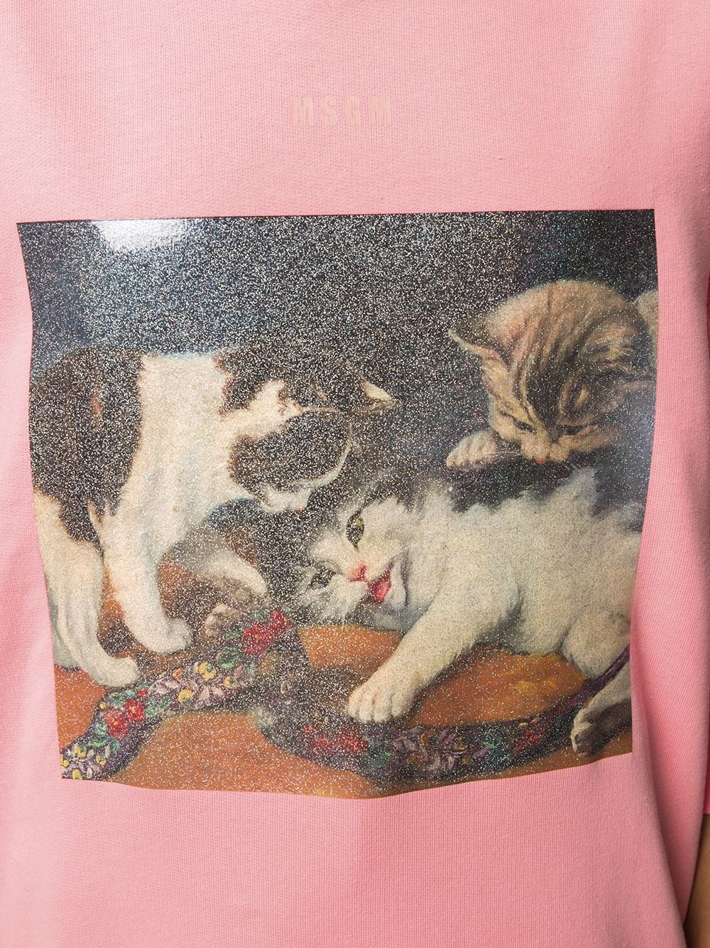 cat-print sweatshirt - 5