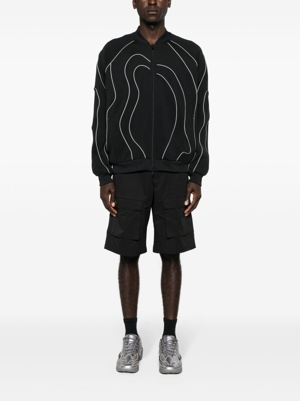 appliquÃ©-detail zip-up sweatshirt - 2