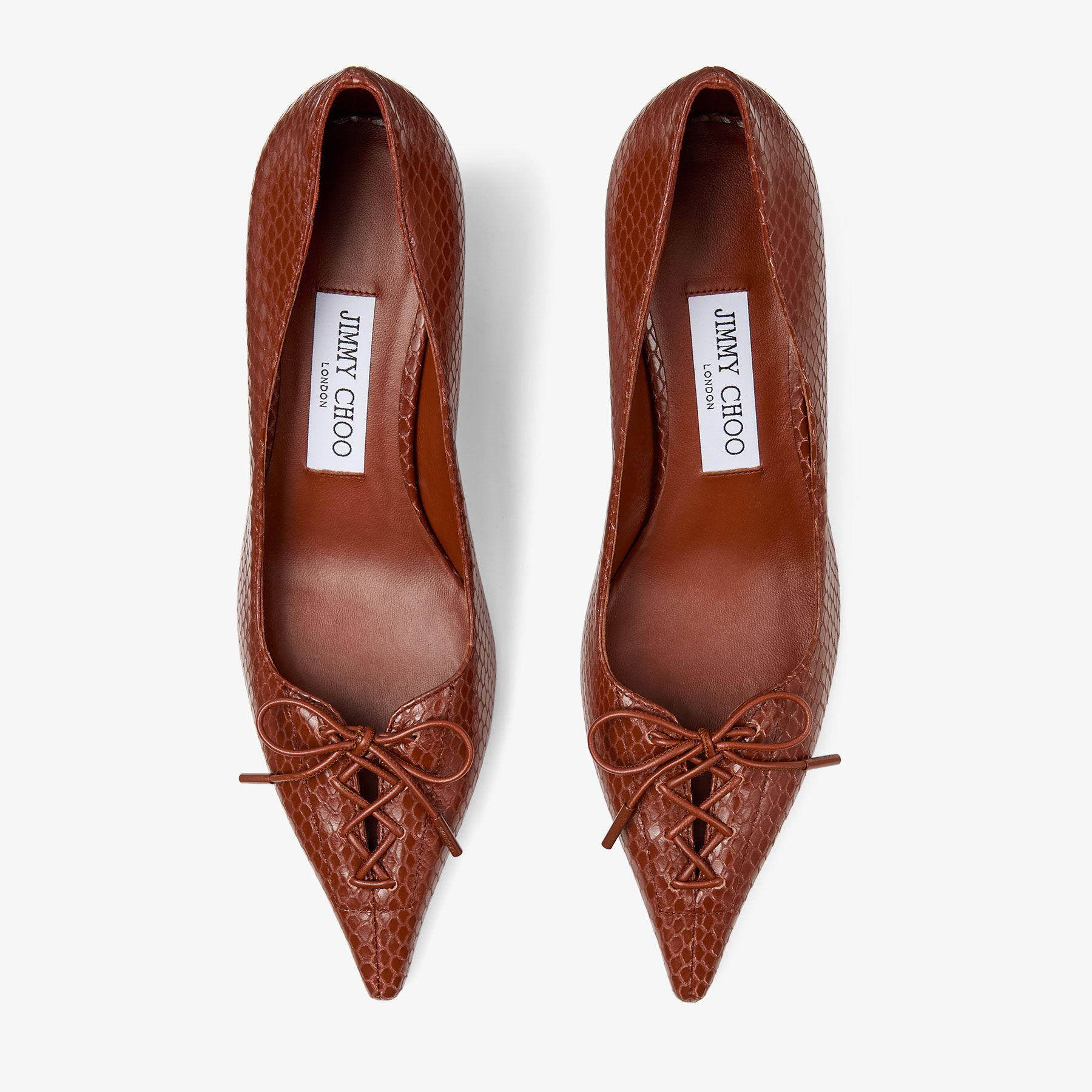 Scarlett 50
Cognac Elaphe Printed Leather Pumps - 4