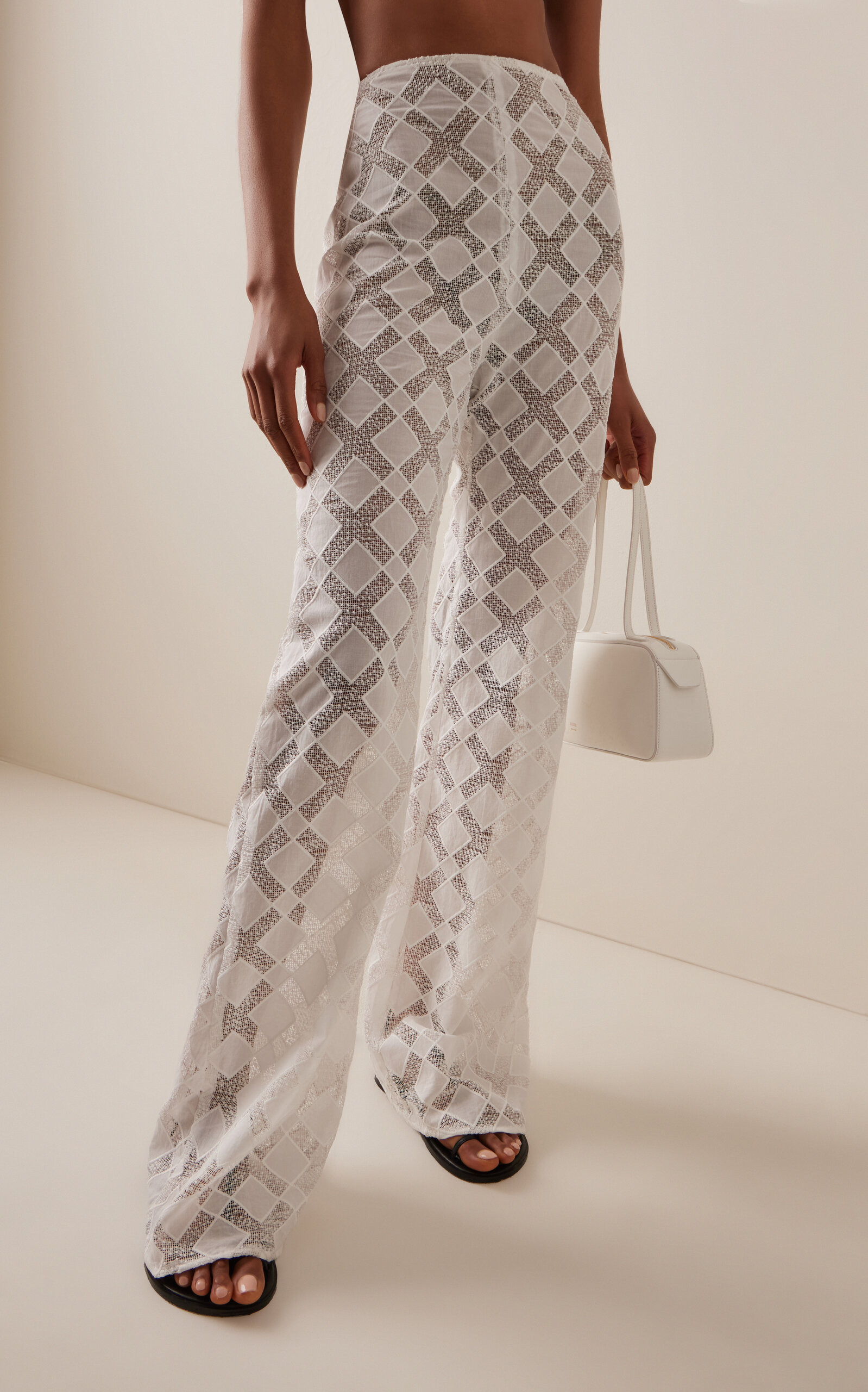 Kaia Cotton Trousers white - 3