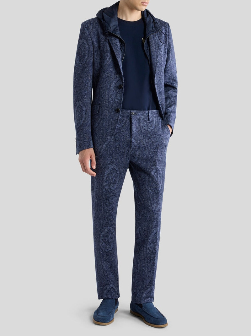 Etro COTTON-BLEND JACQUARD JACKET WITH ARNICA MOTIF AND BIB outlook