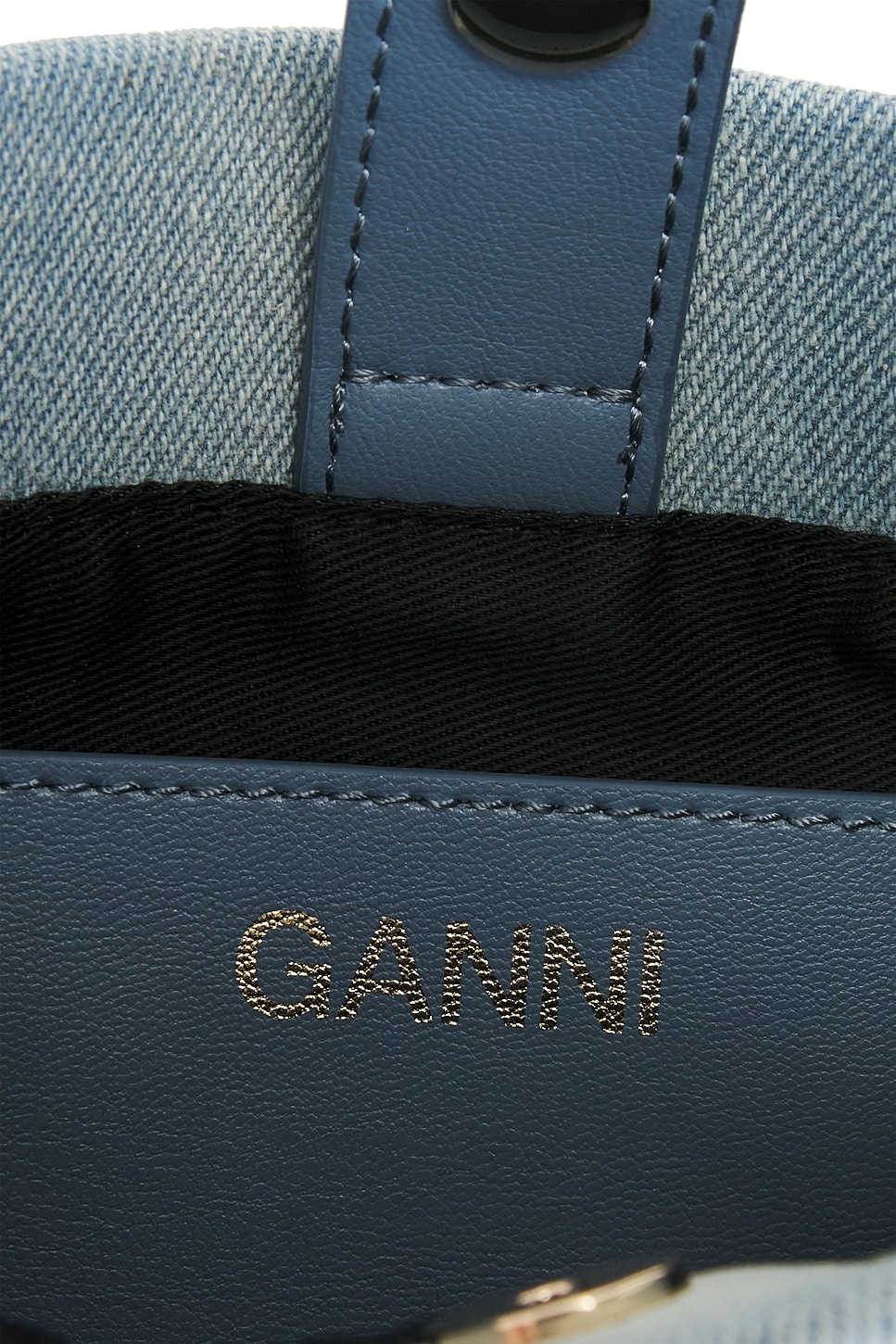 Washed Denim Charms Bou Mini Bag - 6