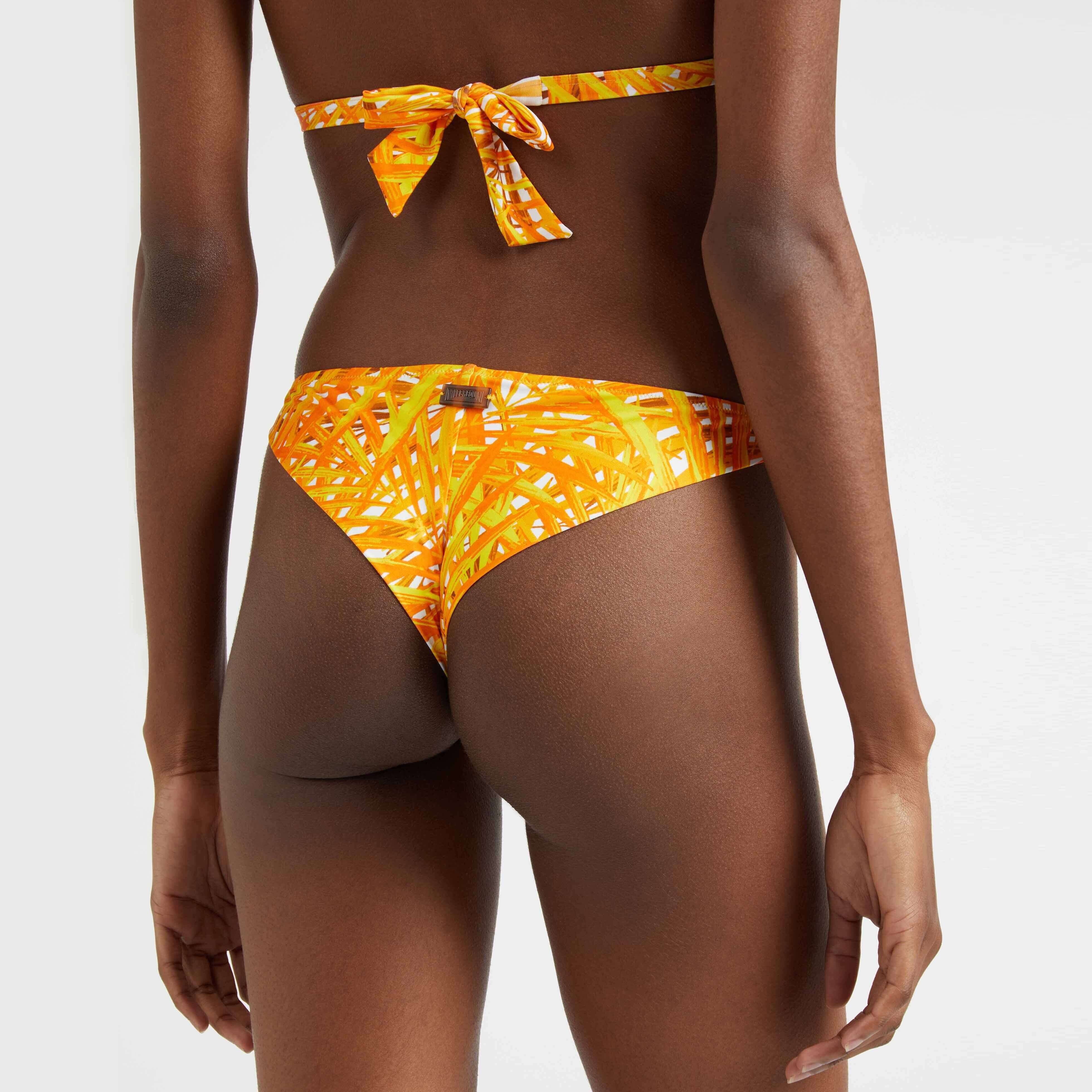 Women Tanga Bikini Bottom Palm Leaves - 6