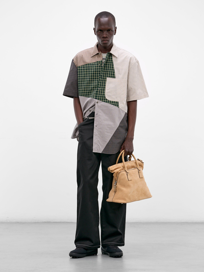 Song for the Mute Patchwork Plaid Cotton Button-Up Shirt outlook