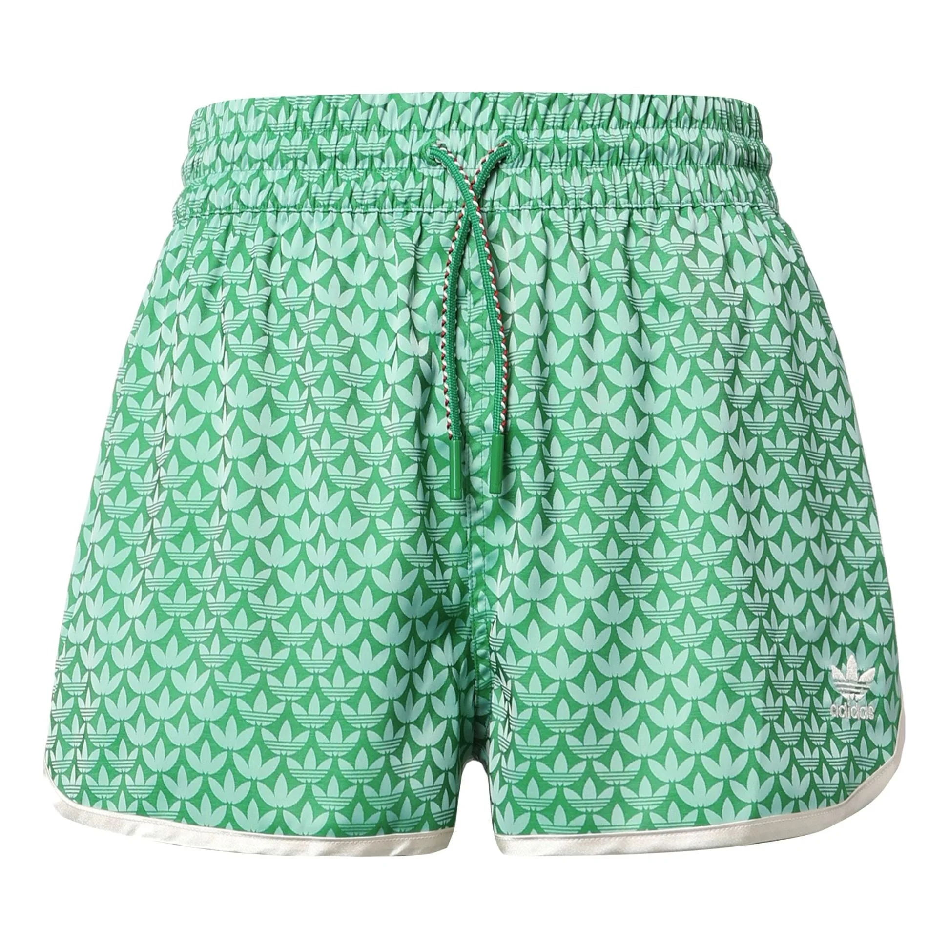(WMNS) adidas Adicolor High Waist Monogram Short 'Green' IK7888 - 1